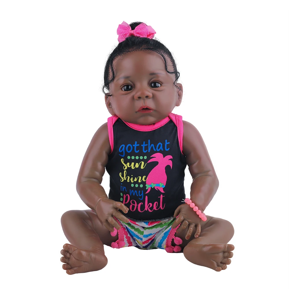 

Fashion Baby Doll Toy soft Silicone Body Fantasy Boneca Reborn Realista Wholesale Kids Children's Day Gifts Can Bath
