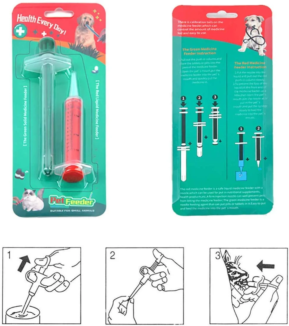 

Pet pill feeder bullet gun shooting syringe with soft tip feeding kit for cat and dog animal supplies