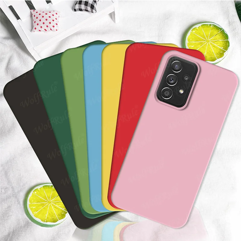 

For Case Samsung Galaxy A52 Cover Fo Samsung Galaxy A52 Capas TPU Candy Soft Case For Samsung S21 Plus Ultra FE A72 A52 Fundas