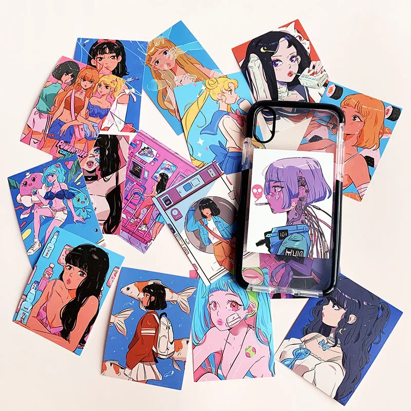 

36Pcs/lot Retro Japanese Girl Stickers Scrapbooking Decorative Sticker DIY Diary Album Stick Label Kawaii Stationery