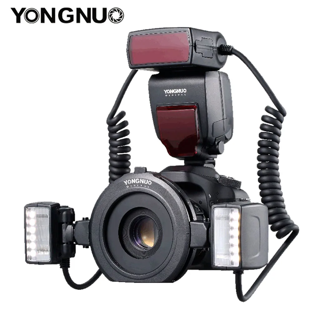 YONGNUO YN24EX YN24 EX Кольцевая вспышка для макросъемки E TTL Вспышка Speedlite с 2 шт. головками