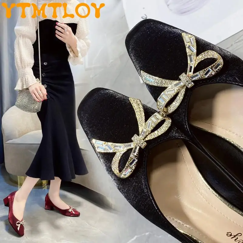 

Туфли-лодочки женские с квадратным носком, пикантная Модная специальная замшевая обувь, универсальные Трендовые туфли на высоком каблуке