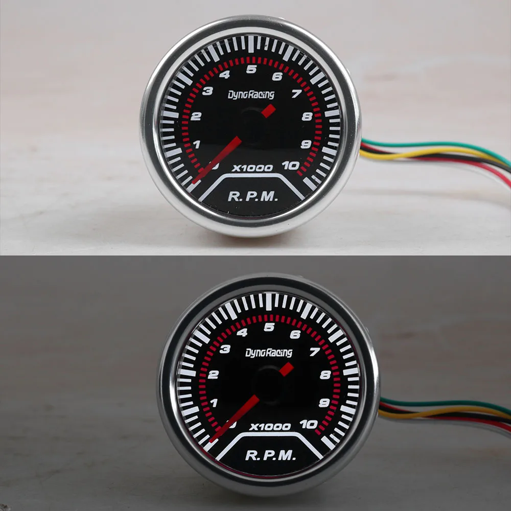 Дымовая линза Dynoracing 2 &quot52 мм Тахометр для автомобиля датчик 0 10000 об/мин яркое