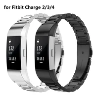 soild stainless steel wristband for fitbit charge 4 charge 32 metal bands straps replacement bracelet wristband for women men