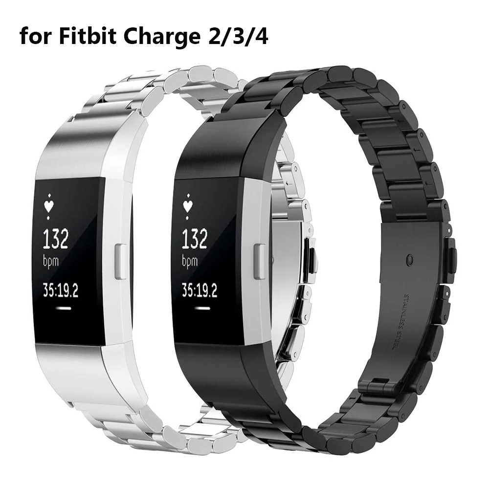 Браслет из нержавеющей стали Soild для Fitbit Charge 4 и 3/2 металлические ремешки