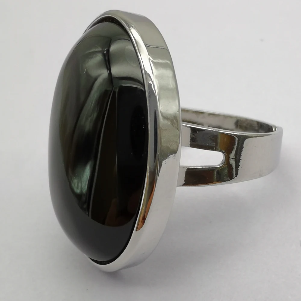 Black Agate Лабрадорит унакит эпидот Howlite Родонит Howlite камень Сердолик Овальный драгоценный камень палец кольцо Размер 8 ювелирные изделия для женщин подарок 1 шт - Цвет основного камня: Black Agate