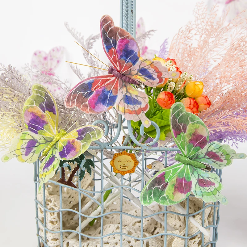 6 имитаций перьев бабочки Садовые принадлежности праздничные украшение для дома