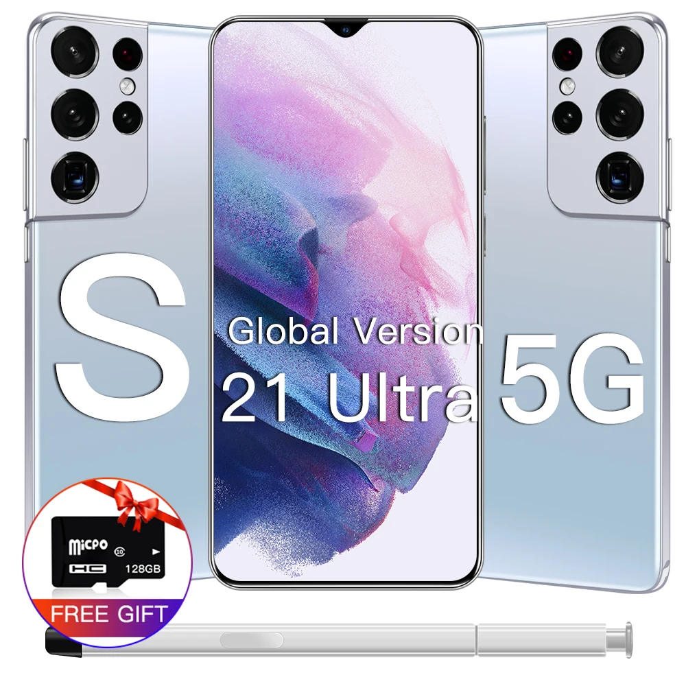 

New Galay S21+Ultra Smartphone 7.2 HDinch 16GB+512GB 5800mAh Global Version 4G/5G Android10.0 Mobile phone Celulares Cellphone