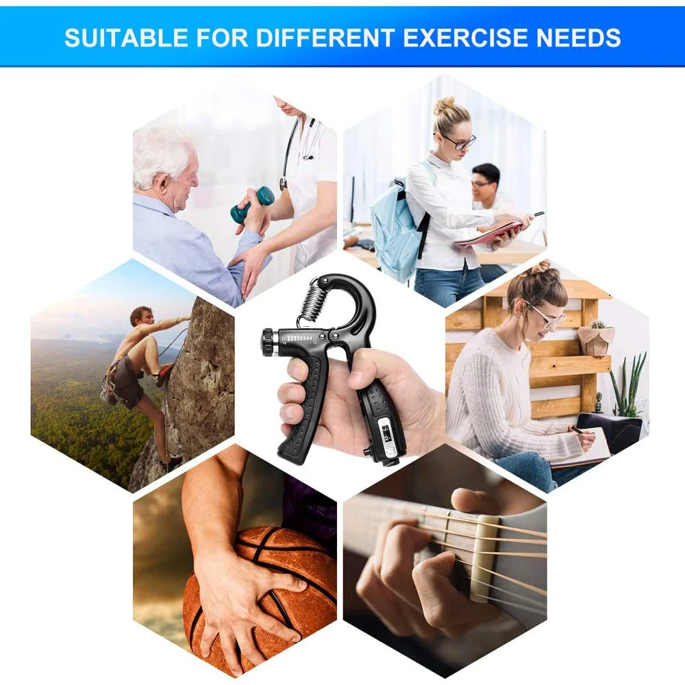 

10-60KG Adjustable Hand Grip Trainer Finger Strengtheners Forearm Power Exerciser Arm Wrist Muscle Strength Training Expander