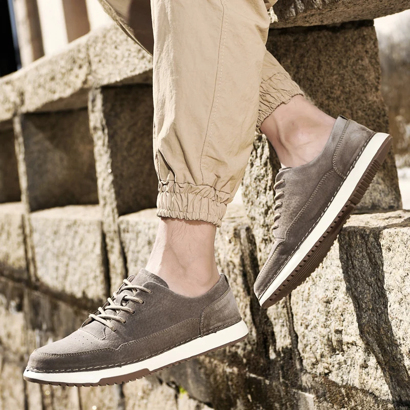 

New White All-match trendy Male Casual Fashion Loafers Men Off White Shoes Male Footwear Comfortable for Man Walking Sneakers
