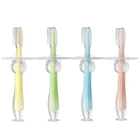Детская Мягкая силиконовая детская зубная щетка для ухода за ротом и полостью рта, Детские Товары для новорожденных с ручкой-присоской