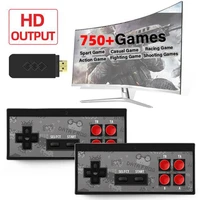 retro game console tv video console build in 750 classic game usb wireless handheld dual gamepad gaming player support hd output