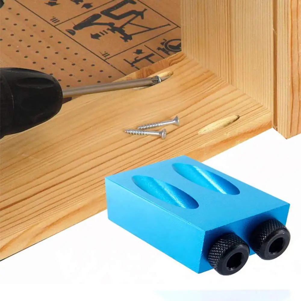 

Pocket Hole Jig Replaceable 6 8 10mm Drill Guide Magnetic Back Dowel Jig Kit Wood Drill For Wood Jointing Aluminum Alloy