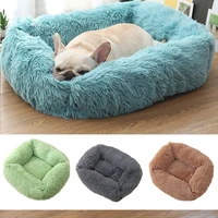 dog bed square long plush solid color pet beds cat mat for little medium large dog super soft winter warm cat supplies