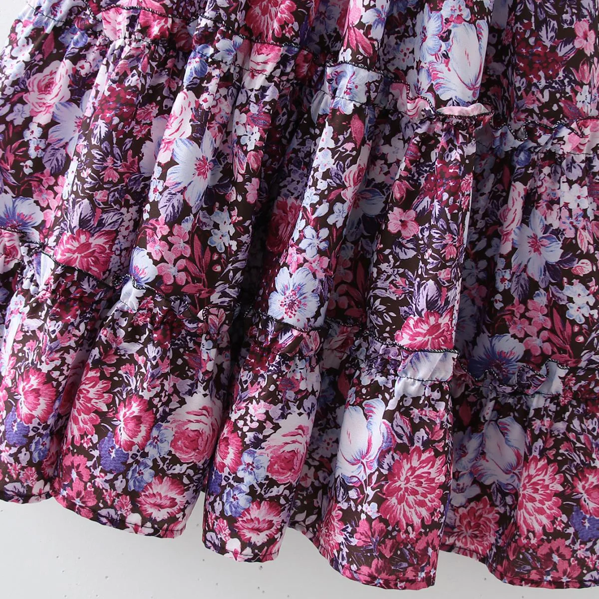 

Female Summer Floral Printed Dress Short Sleeve Square Collar Boho Vestidos Vintage Chic Women Clothes Bohemian Holiday Dresses