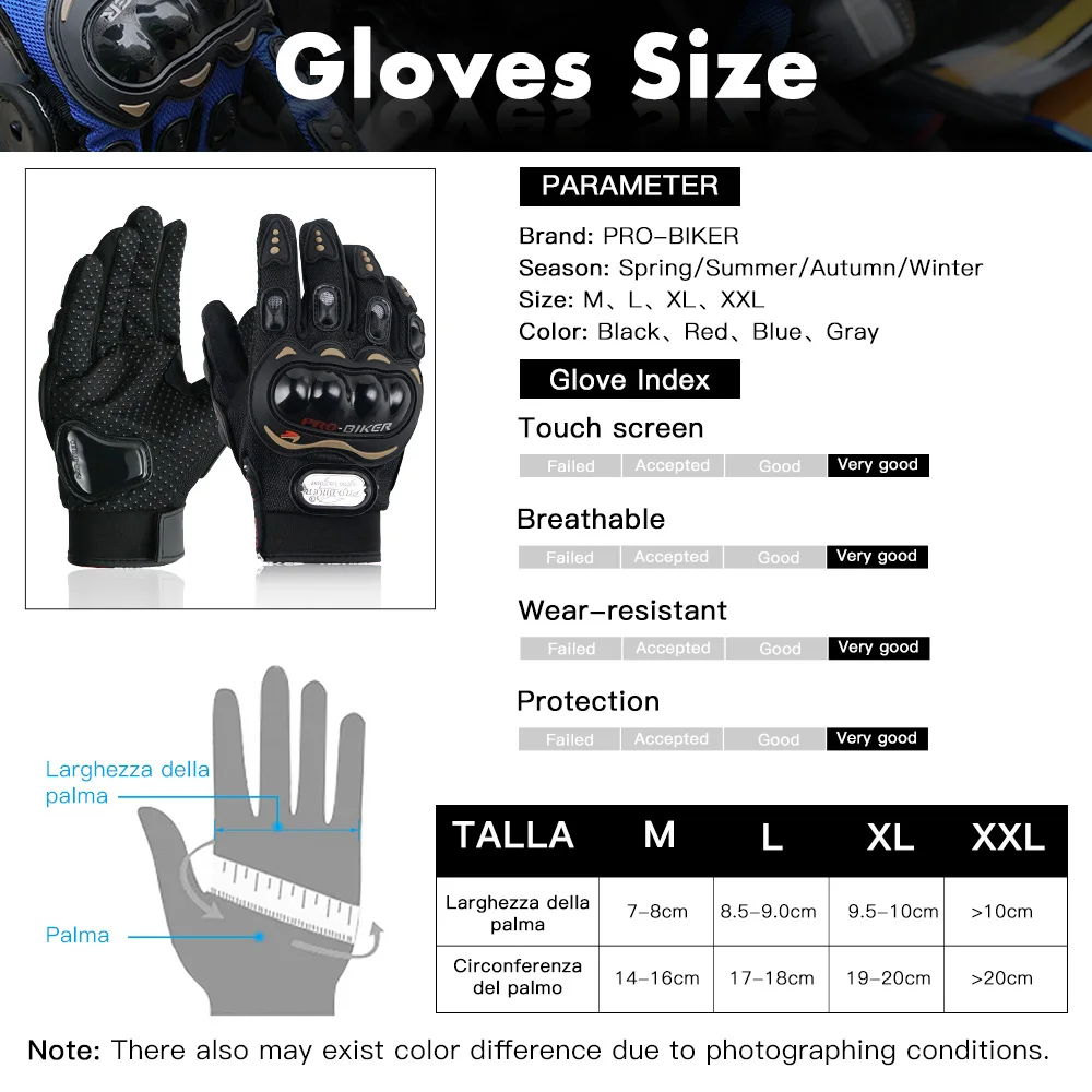 

Summer Motorcycle Glove Protective Gears Armoured Knuckle Motorbike Motocross Racing Windproof Wearable Gloves