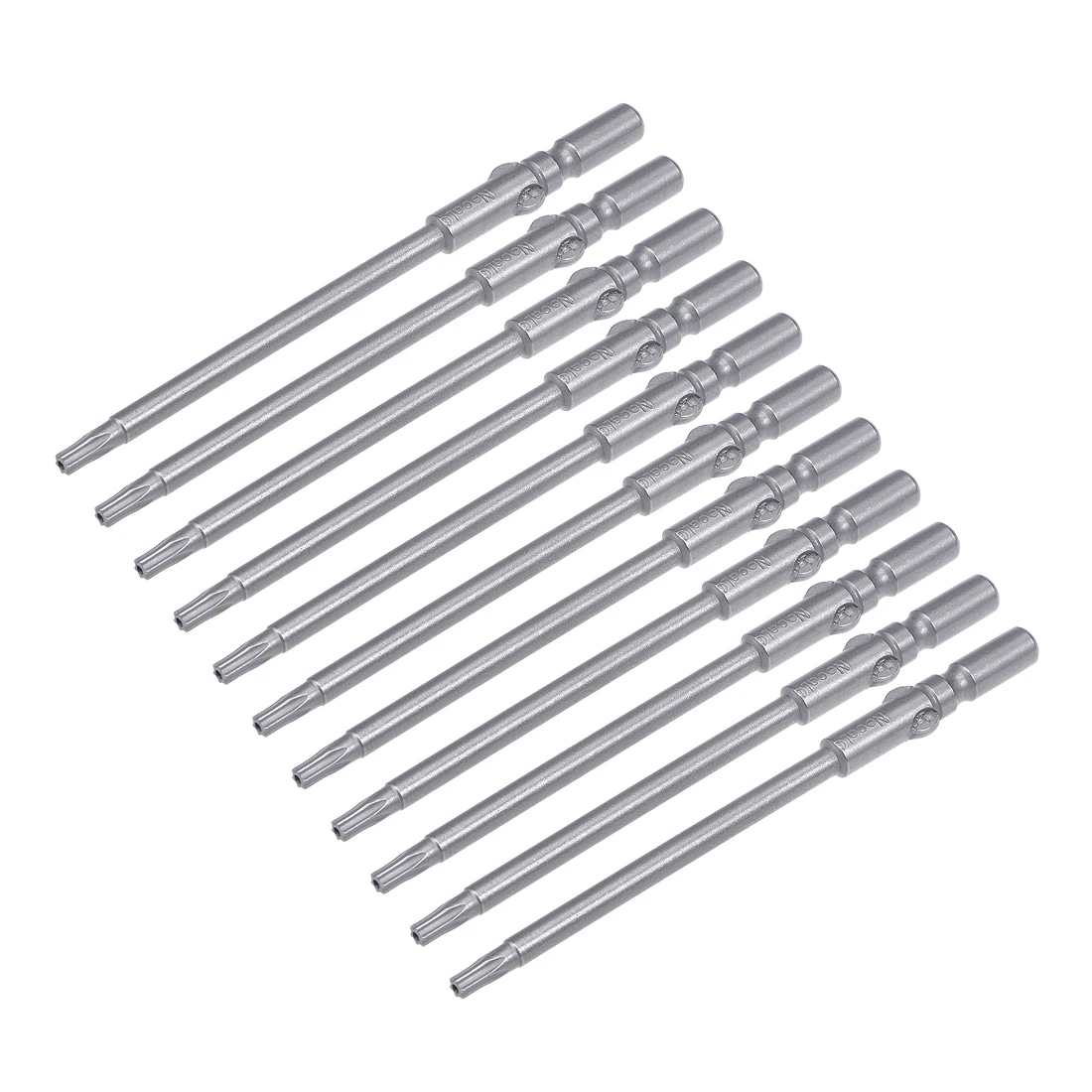 

uxcell 10 Pcs 100mm Long 6mm Dia Round Shank T15 Magnetic Torx Security Screwdriver Bits