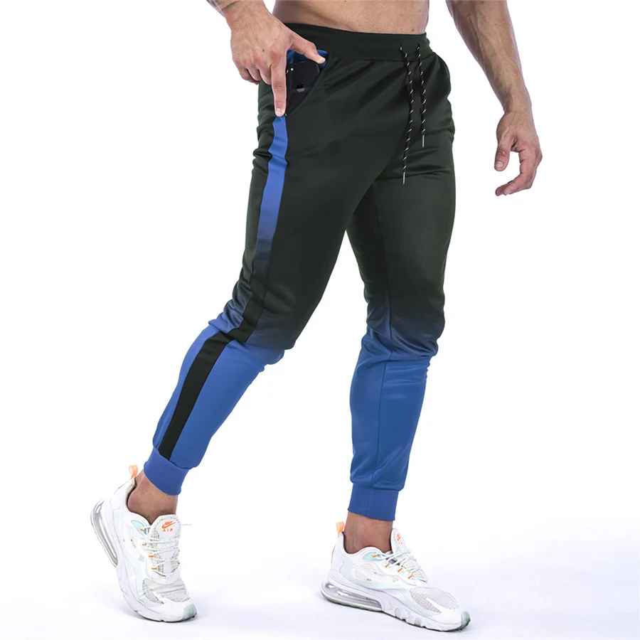 

Gradient Joggging Pants Men Qucik Dry Running Sport Pants Men Joggers Soft Fitness Sweatpants Gym Training Pants Long Trousers