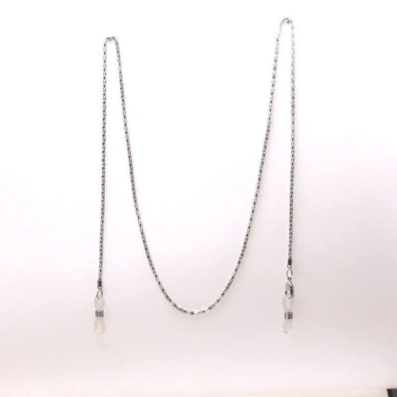 New Silver Colour_Max цепочки для очков очки держатель для очков Ремешок Шнуры шнурки для женщин-очки фиксатор для женщин - Цвет: New Silver