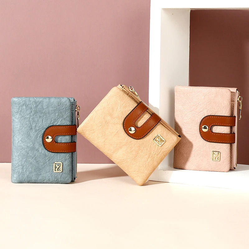 Клатч женский короткий на молнии с несколькими отделениями для карт - купить по