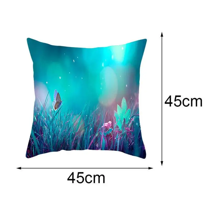 

Flower Series Pillow Cover Sofa Pillowcase Home Decor Blue For Sofa Super Soft Home Decor 45x45cm Decoratiion Accessories