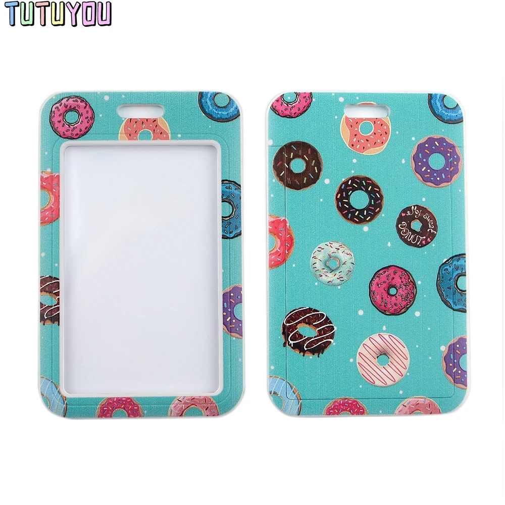 

1pc PC2714 Donuts Lanyard Card Holder Student Hanging Neck Mobile Phone Lanyard Badge Subway Access Card Holder