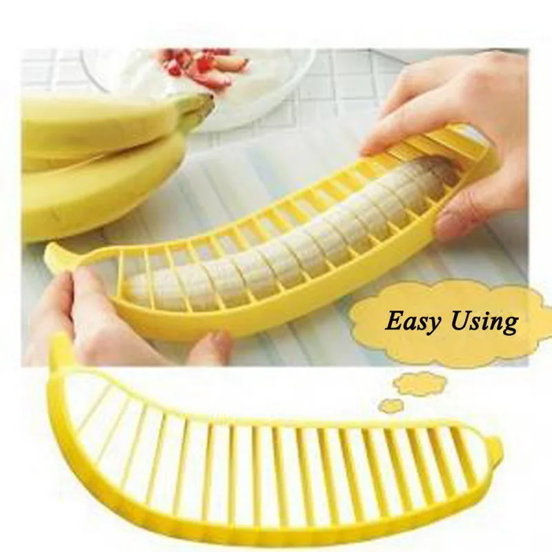 1 шт. слайсер измельчитель бананов резак пластик банан салат сделать инструмент