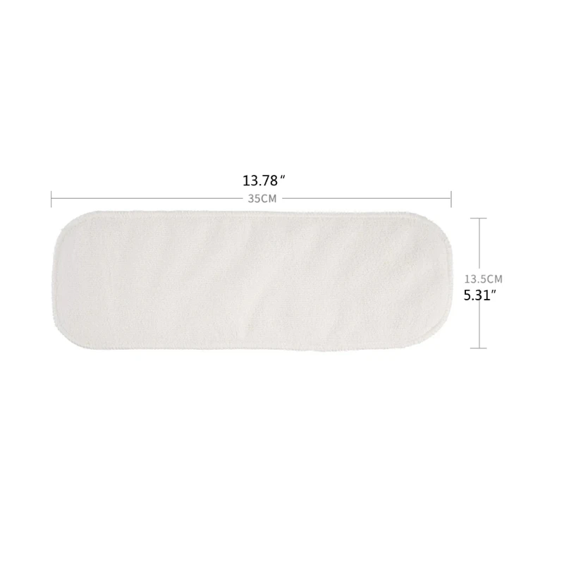 

10pcs 3 Layers Microfiber Cloth Diaper Inserts Reusable Super Absorbent Soft Breathable Liner Nappy for Baby Diapers