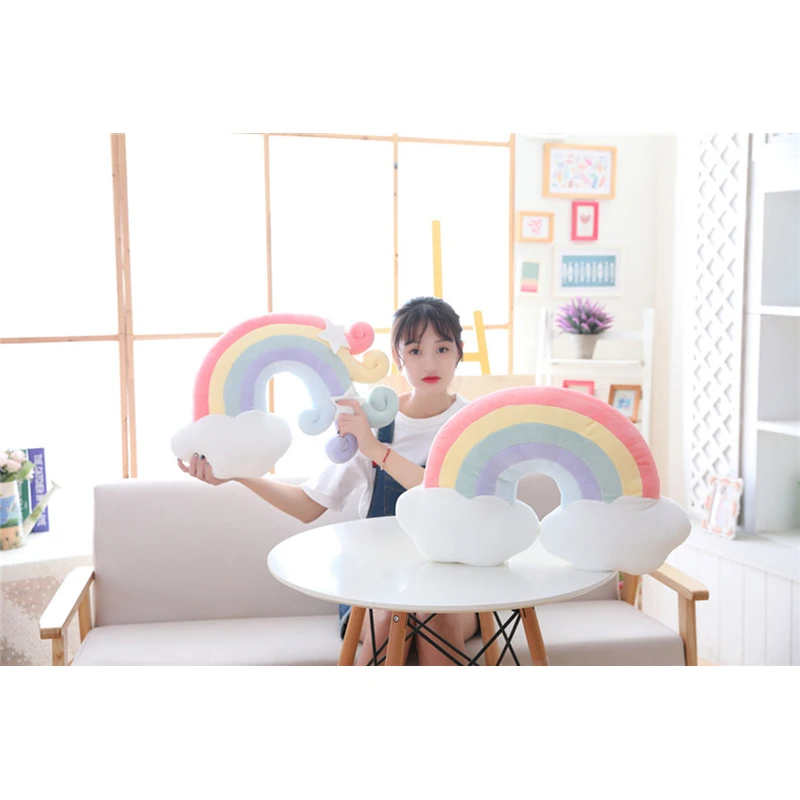 Детская кровать декор для комнаты красочное облако радуга подушка детская