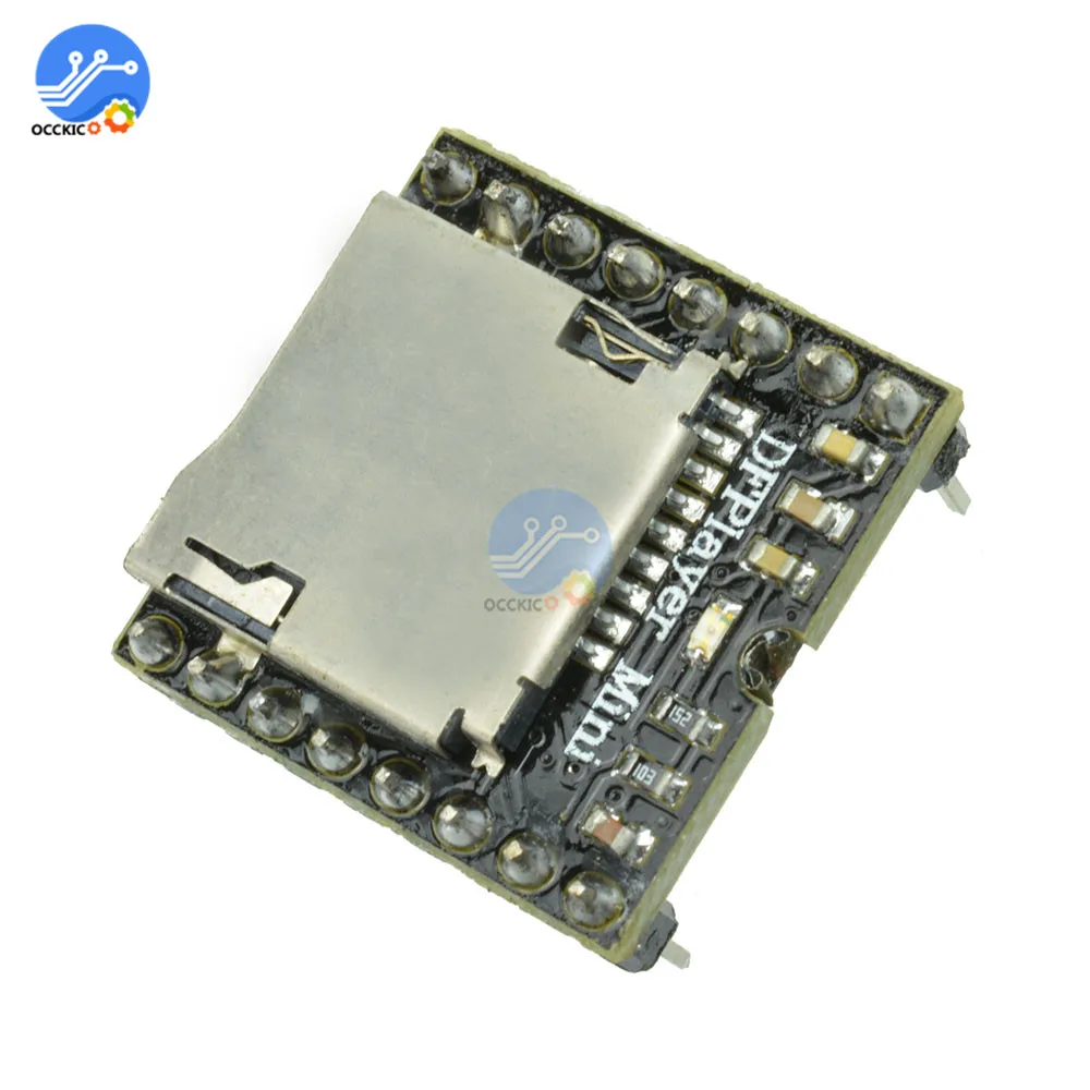 1 шт. мини MP3 DF плеер модуль аудио звуковой динамик декодирующая плата для Arduino Sup порт ing TF карта u-диск IO/последовательный порт/AD