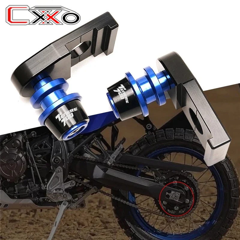 

2021 Brand new Chain Adjustment Block Frame swingarm Spools sliders For YAMAHA TENERE 700 Tenere700 XTZ 700 XTZ700 2019-2021
