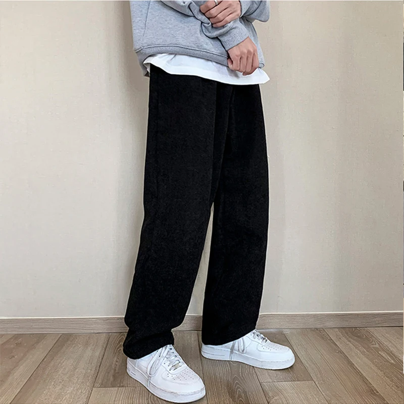 

Spring Straight Corduroy Pants Men's Leisure Trend Loose Hong Kong Style Korean Fashion Brand Leisure Pants