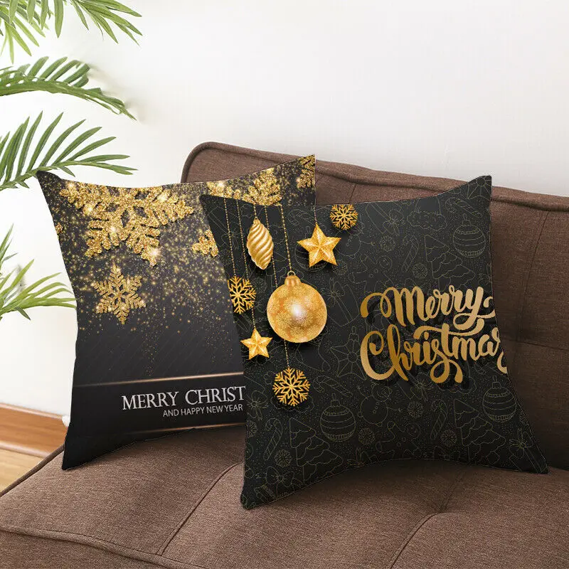 Рождественская подушка для дивана автомобиля веселая Подушка олень красный плед