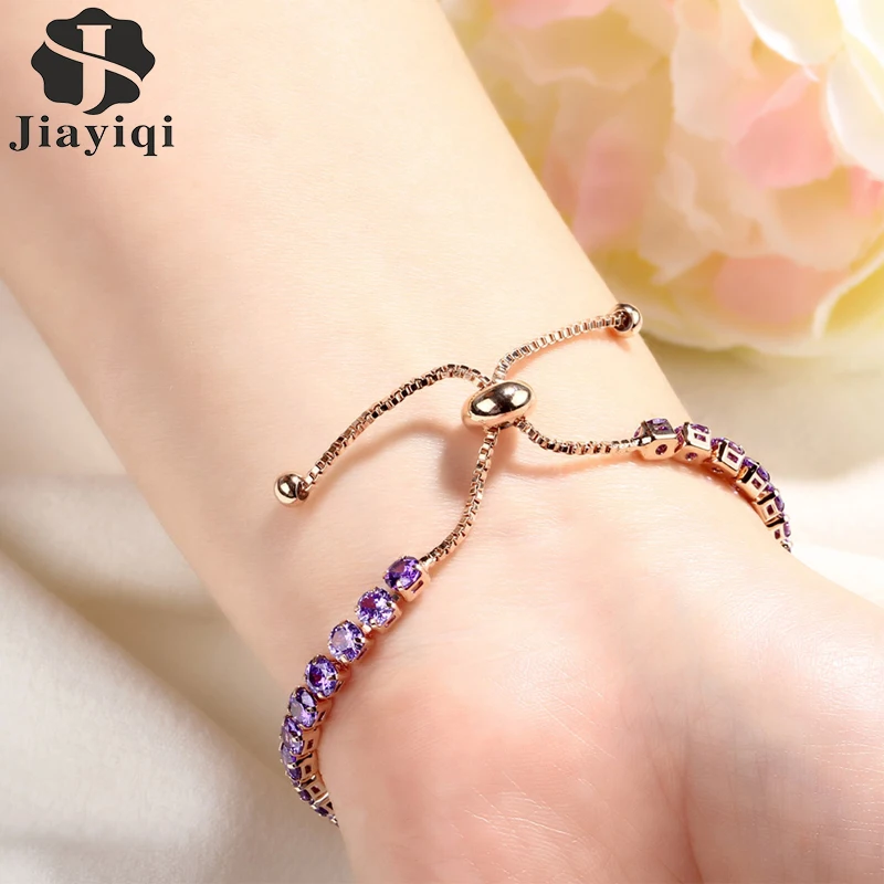 Регулируемый Теннисный браслет из циркона Женские Ювелирные изделия в стиле