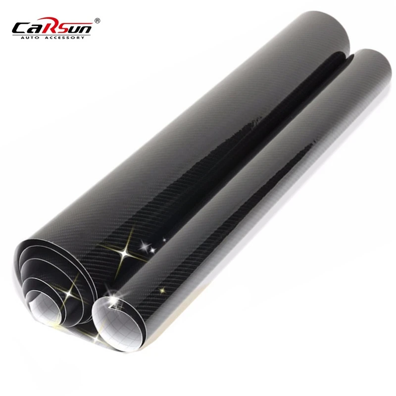 

200*50cm 5D Carbon Fiber Vinyl Stickers High Quality Black Car Stickers For Car Motorcycle Decoration Accessories