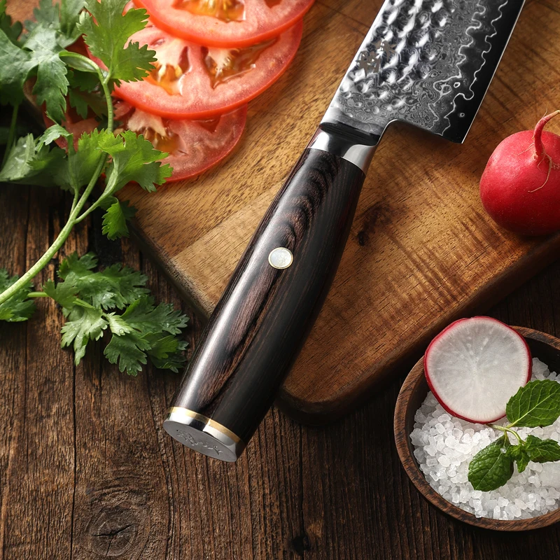 Кухонный нож Kyokuto из дамасской стали ножи шеф-повара сантоку диаметром 7 дюймов