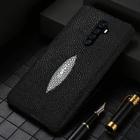 luxury genuine stingray leather case for realme 7 pro x50 x7 x2 pro c3 xt gt 5 6 8 pro cover for oppo a9 reno 5 4 2 find x2 x3