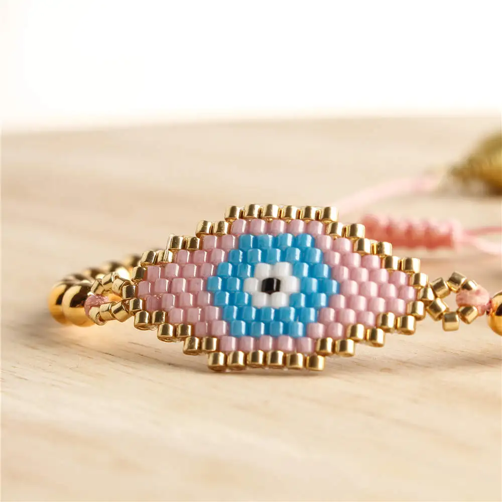 Shinus 10 шт./лот браслет evil eye бусины Miyuki Delica браслеты с кисточкой турецкий глаз Браслеты Mujer Bileklik DIY ручной работы