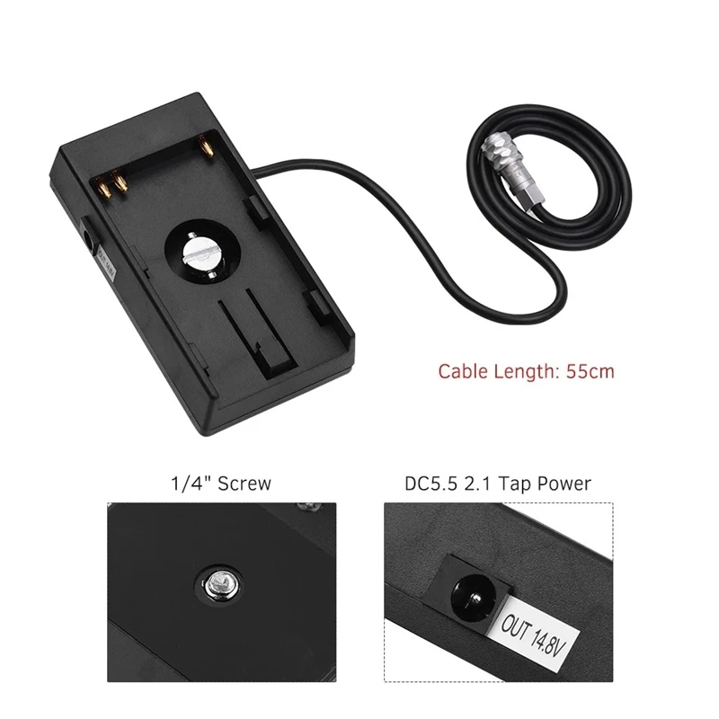 Камера DV батарея питания Монтажная пластина адаптер с 1/4 дюймовым винтом для Sony