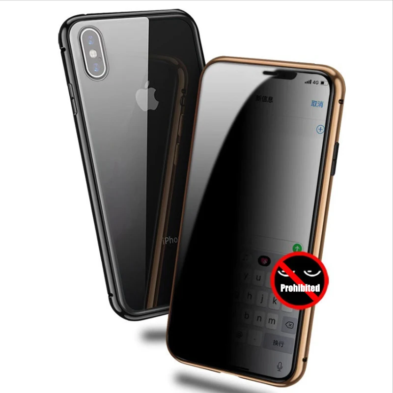 Для iPhone11 6 7 8 X XS Max Zmetal Рамка Анти-писк магнитная Передняя и задняя закаленное