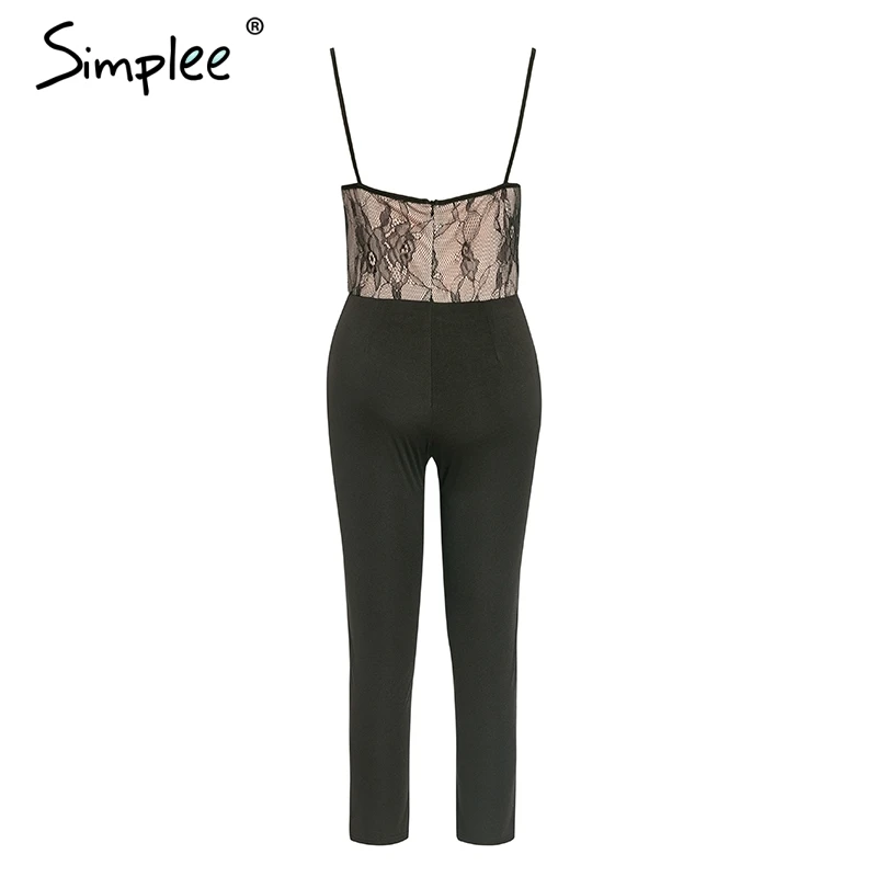 Simplee женский комбинезон ползунки с кружевной сеткой вышивкой завышенной талией