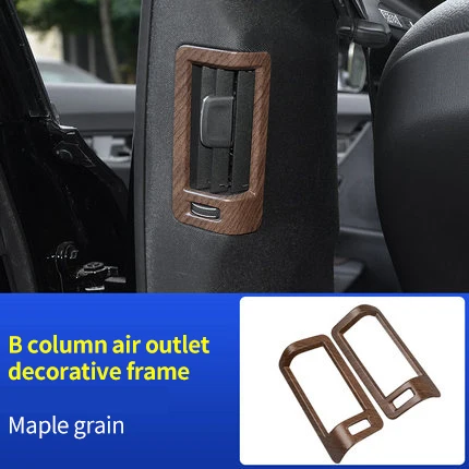 

For VOLVO XC90 2016-2019 ABS Maple grain B column air outlet decorative frame chrome molding trim 2pcs
