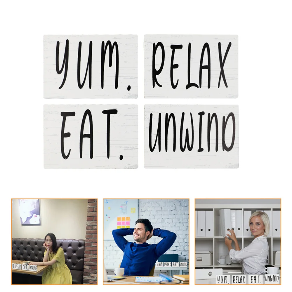 

4 шт./комплект, декоративные деревянные подвесные знаки для ванной