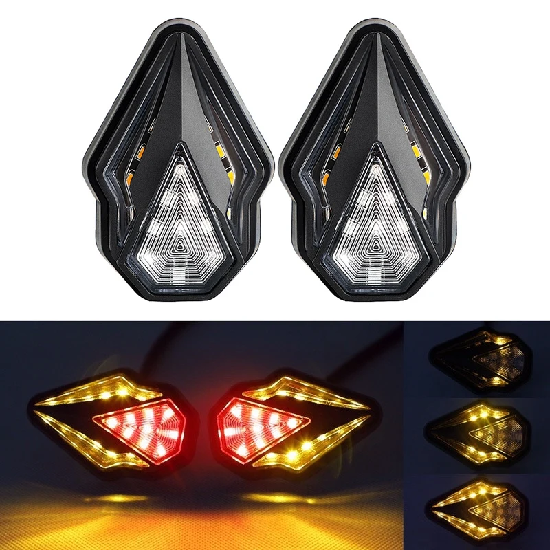 

2 шт. светодиодный сигнальный сигнал поворота мотоцикла светильник задний светильник s индикаторы для мотоцикла красный желтый