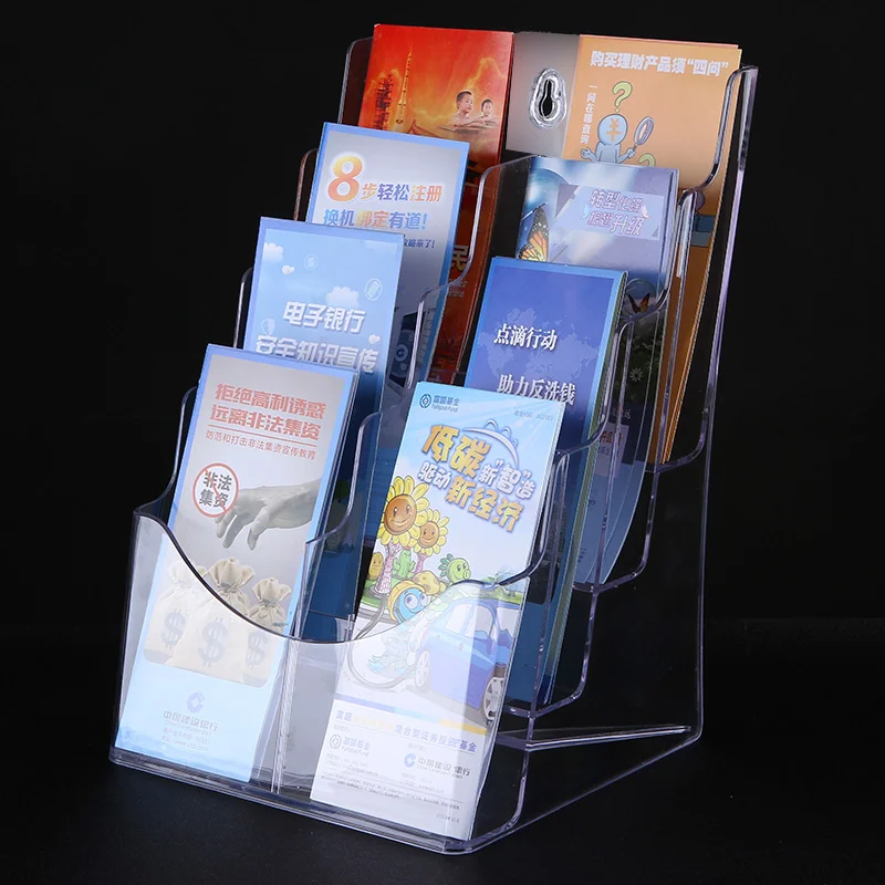 

Hangable Acrylic display stand A4 A5 A6 File Storage Shelf Office Organizer Newspaper Magazine Rack Office Accessories