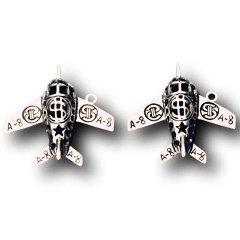 5 шт посеребренные A-8 самолет модели подвесок Ретро Колье металлические