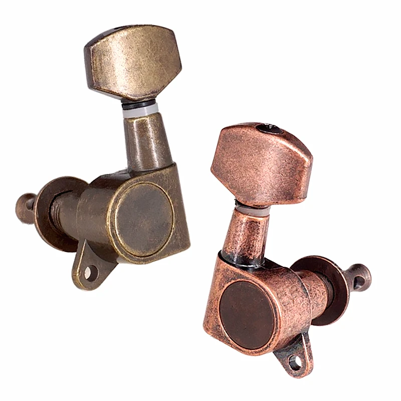 1 set bronze kupfer elektrische akustische gitarre tuning pegs keys saiten taste tuner maschine köpfe zubehör teile free global shipping