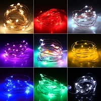 copper lights 1m 2m 3m mini fairy lights cr2032 battery operated string light for bedroom christmas party wedding decoration