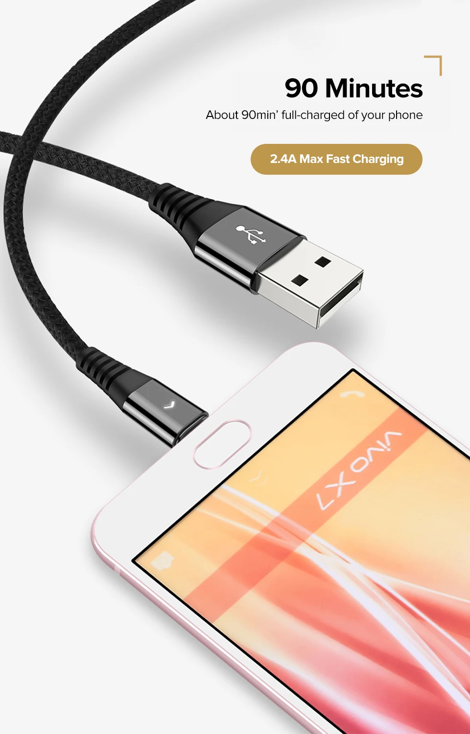 Venroii usb type-C кабель для samsung S10 S9 S8 huawei P30 Pro Быстрая зарядка type-C зарядный кабель usbc для samsung A50