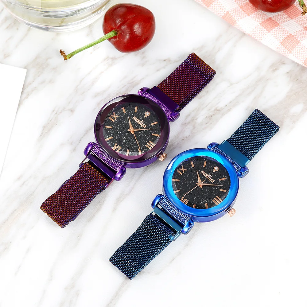 Часы женские Кварцевые водонепроницаемые с магнитной застежкой брендовые